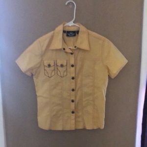 Short Sleeved , snap front , Harley Davidson blouse